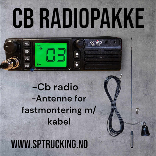 TRUCKER / OFFROAD CB Radio pakke med Antenne, 12 VOLT