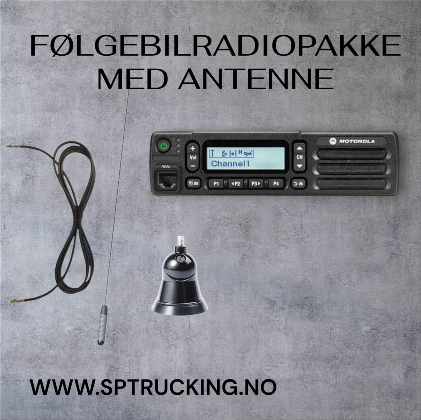 Følgebilradio pakke med Antenne.