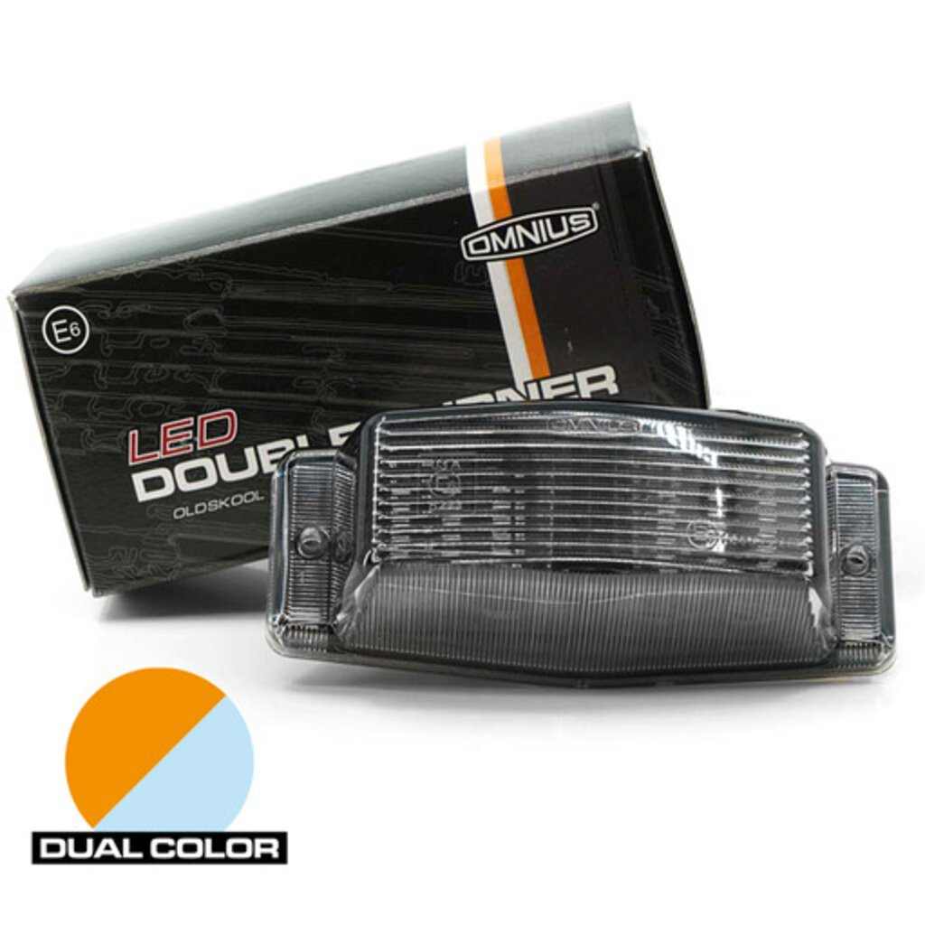 Omnius LED Doubleburner Sota glass med Dualcolor Hvit/Orange lys