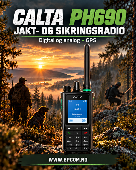 CALTTA PH-690 Jakt og Sikringsradio med GPS, Bluetooth og SFR (Single Frequensy Repeater)