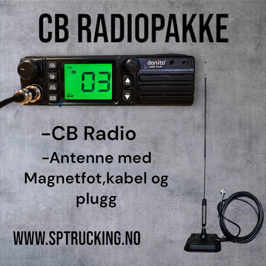 TRUCKER / OFFROAD CB Radiopakke 12 volt med Antenne og Magnetfot