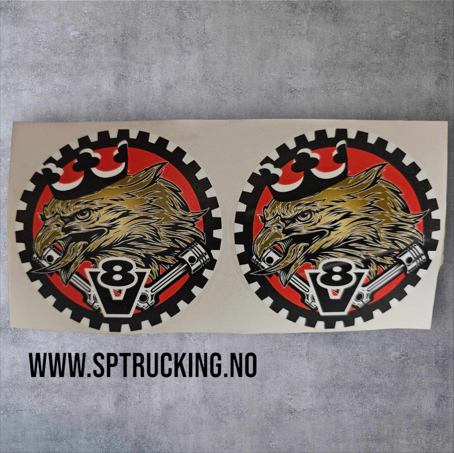 Doorstep sticker kit V8 rød