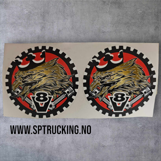 Doorstep sticker kit V8 rød