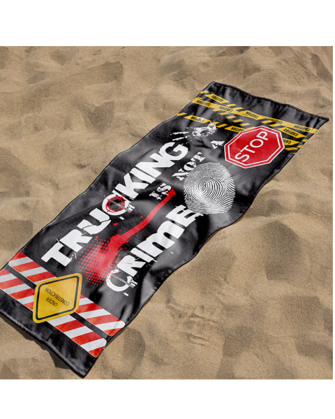 Håndkle med Trucking is not a crime motiv.