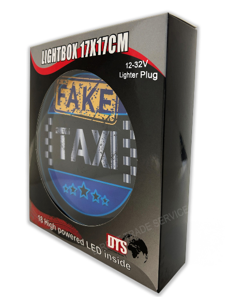 Lightbox FAKE TAXI Blå