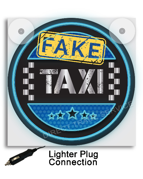 Lightbox FAKE TAXI Blå