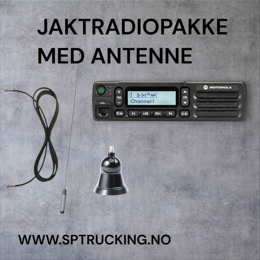 Jakt / Sikringsradio pakke med antenne.