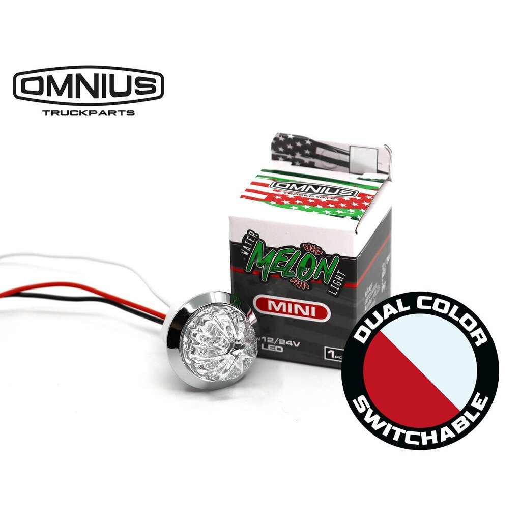 Omnius mini melonlights LED 12/24 volt DUAL COLOR Hvit/Rød