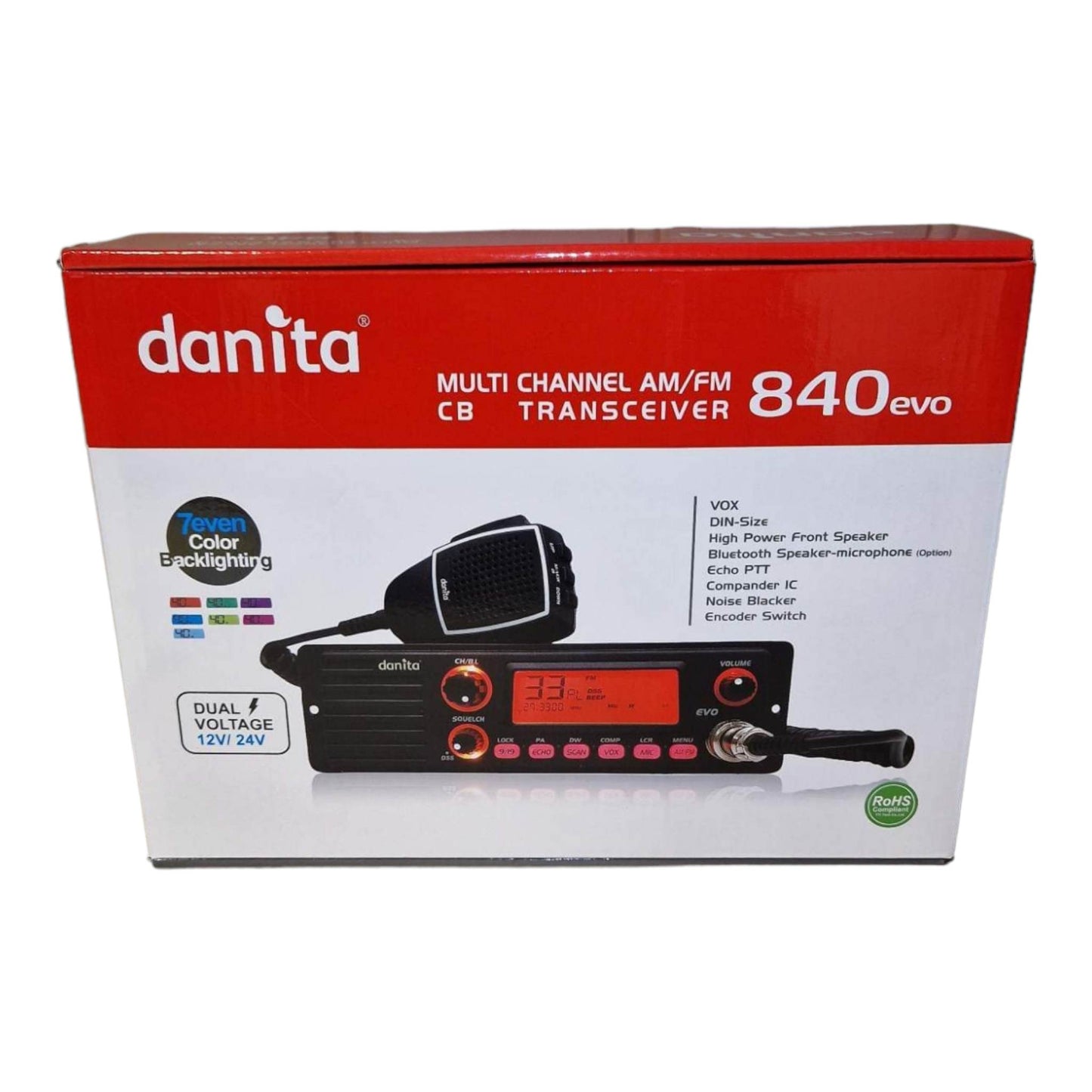 Trucker/offroad Cb Radio pakke med antenne 12-24 volt