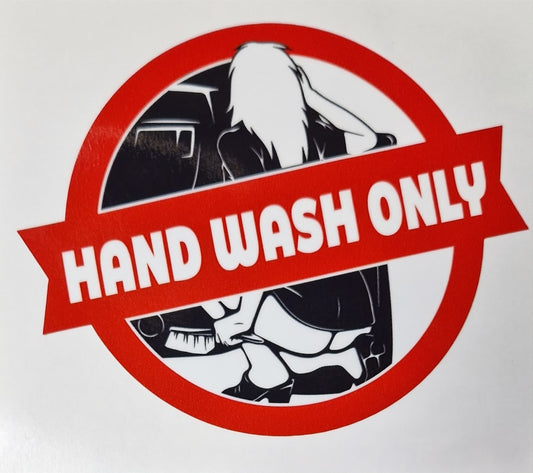 Sticker Hand Wash Only
