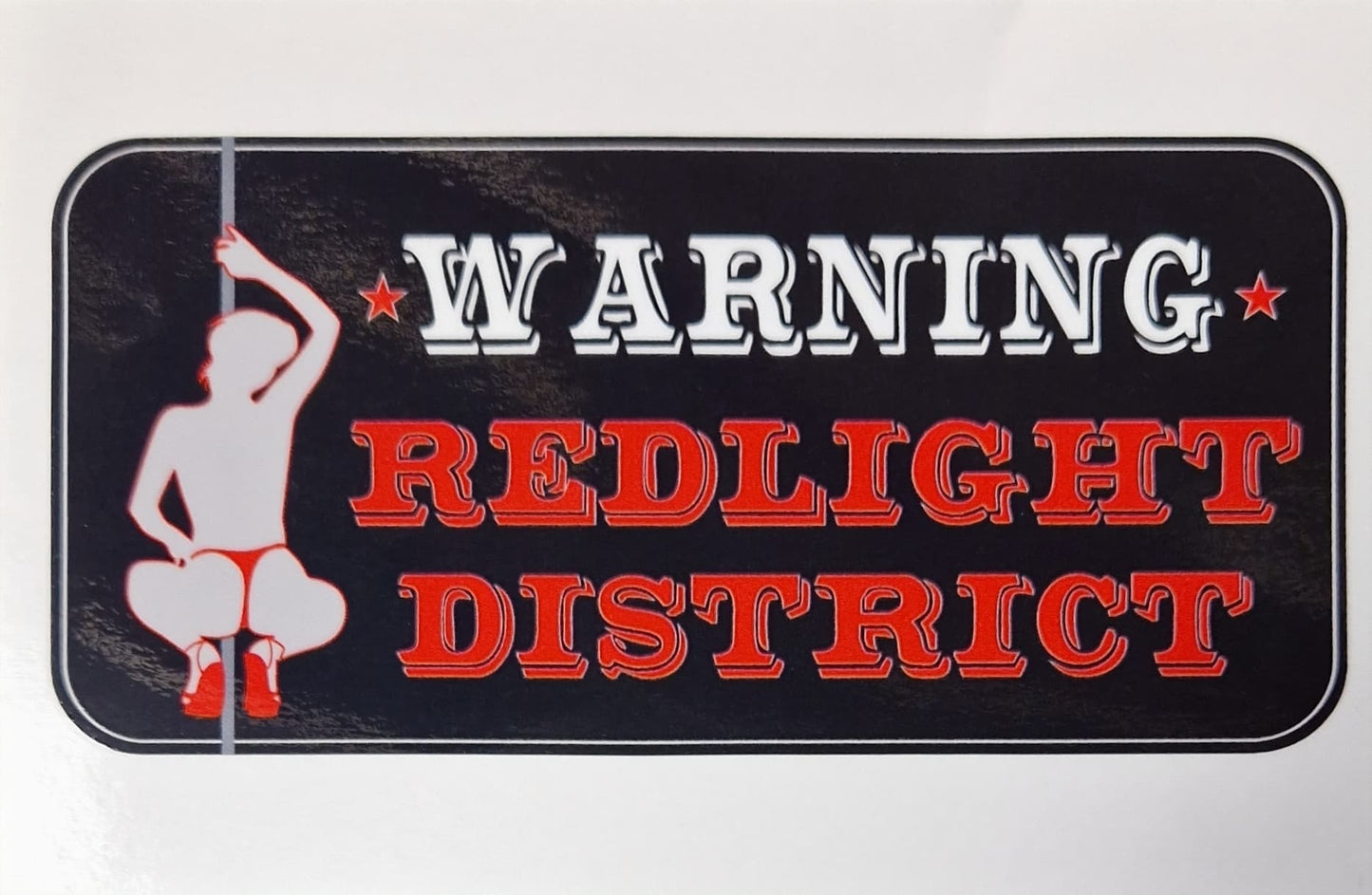 Sticker Warning Red Light District