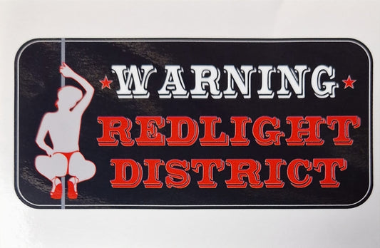 Sticker Warning Red Light District