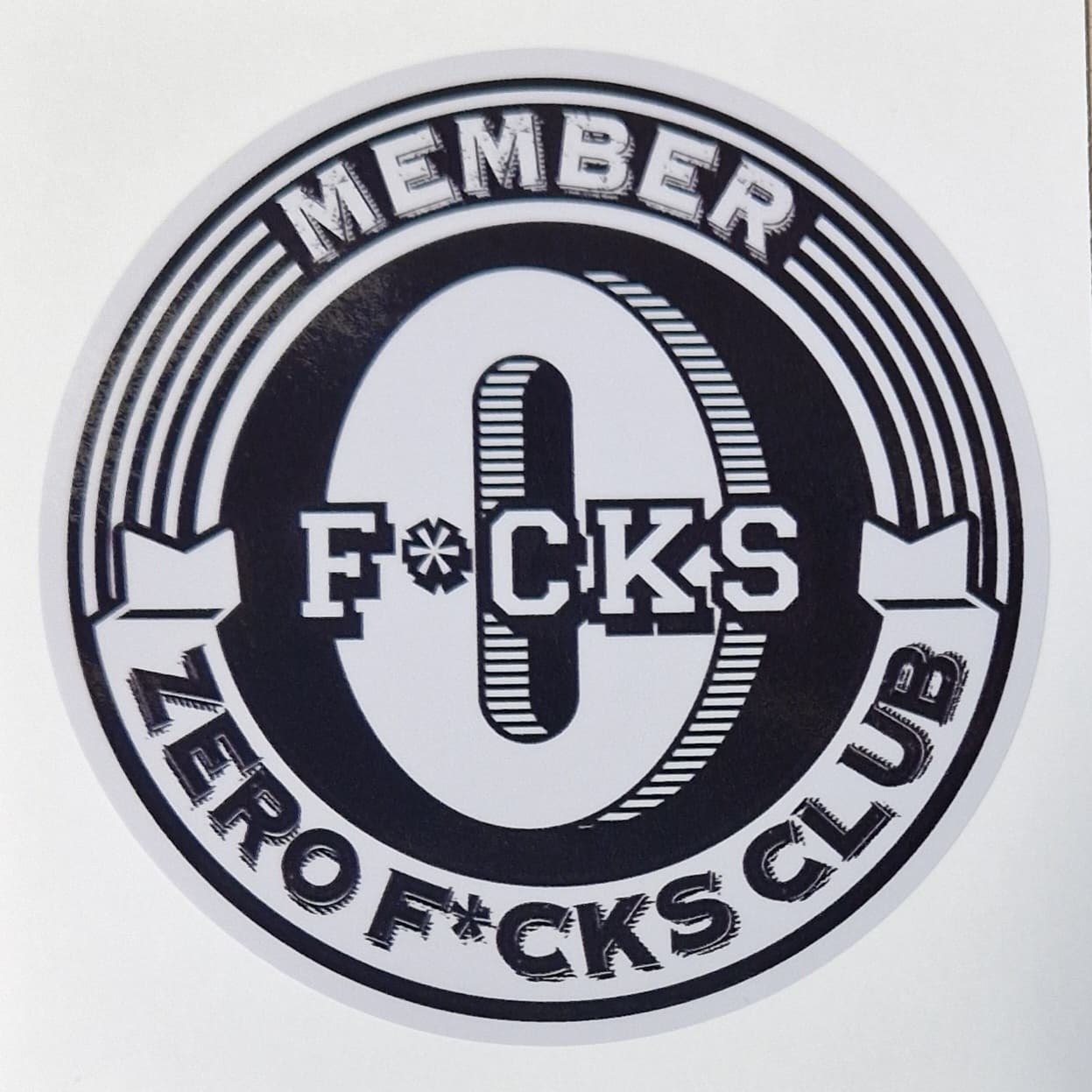 Sticker Zero F*cks Club