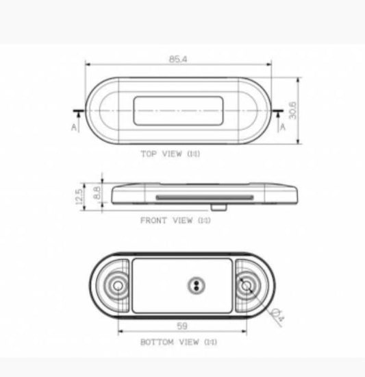 LUCIDITY markeringslys Led rød ( PÆRLEPORT )