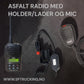 Asfalt Radio med fastmontert Brodit Holder/Lader
