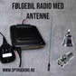 Følgebil Radio med antenne. Display og høyttaler på mikrofon