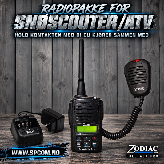 Radio Pakke Snøscooter eller UTV m/ ekstern mikrofon