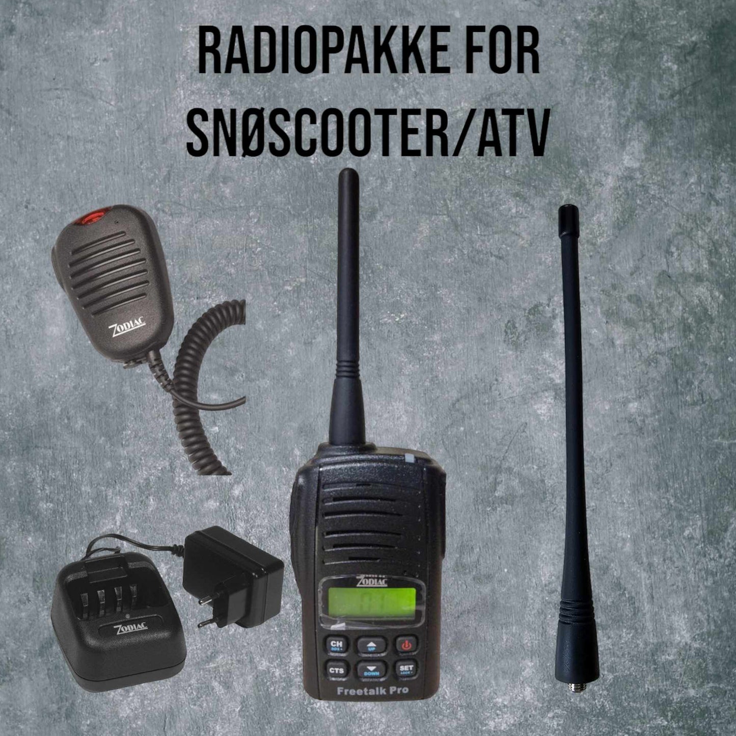 Radio Pakke Snøscooter eller UTV m/ ekstern mikrofon