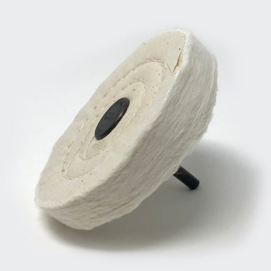 4″ Shank Mounted Cotton Buffing Wheel 50-Ply