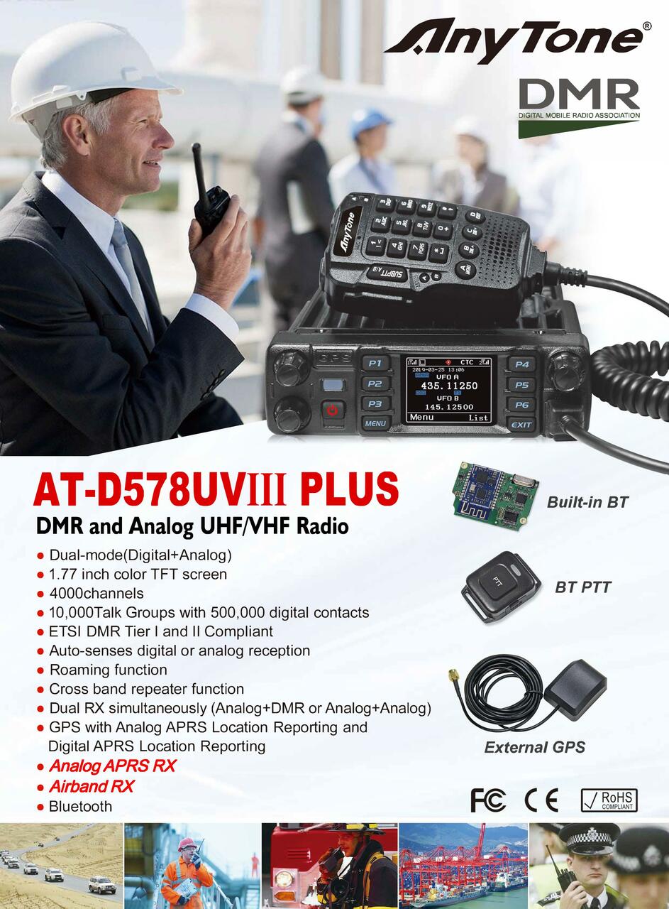 ANYTONE AT-D578UV PLUS DMR/VHF/UHF